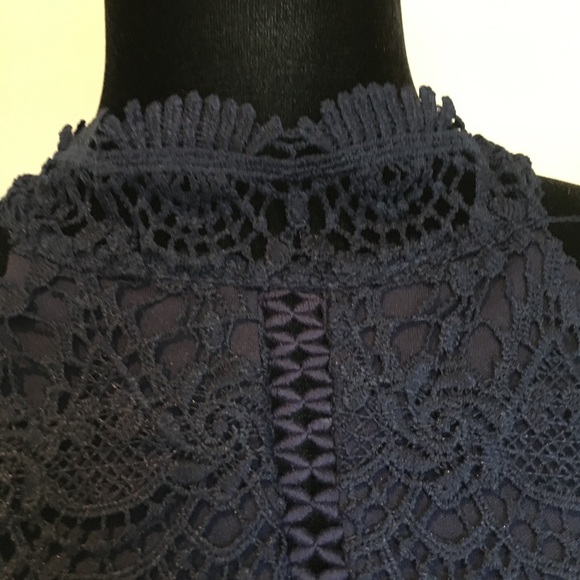 Navy Blue Lace Evening Dress (New with Tag… - Picture 5 of 8